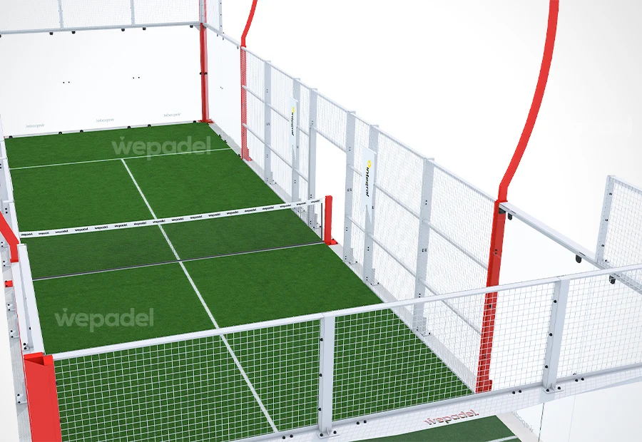 Panoramic Single padel court, view 2