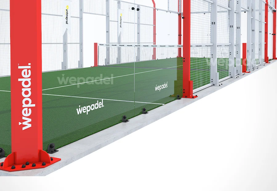 Panoramic Single padel court, view 5
