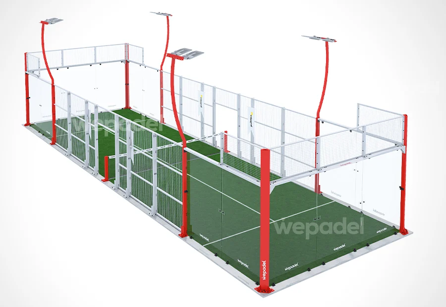 Panoramic Single padel court, view 6